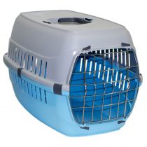 Переноска Moderna Road Runner 2 для собак і котів до 8 кг, пластик, яскраво-блакитна, 58×35×37 см