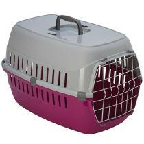 Переноска Moderna Road Runner 2 для собак і котів до 8 кг, пластик, яскраво-рожевий, 58×35×37 см