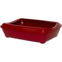 Туалет Moderna Arist-O-Tray Jumbo з бортиком для котів, червоний, 57×43×16.3 см