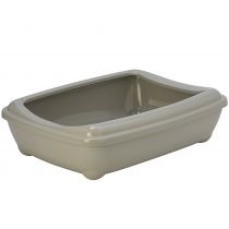 Туалет Moderna Arist-O-Tray Jumbo з бортиком для котів, теплий-сірий, 57×43×16.3 см