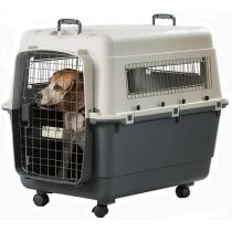 Переноска Savic Andes 6 для собак вагою до 35 кг з замком IATA, сіра, 90×60×68 см