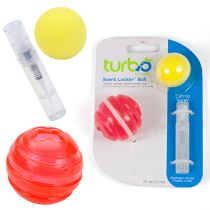 Іграшка Coastal Turbo Scent Locker Ball з пресованої котячої м'яти, для котів, кругла, червона