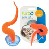 Іграшка помаранчевий хвіст в півсфері Coastal Turbo Tail Pop Up для кішок, що стрибає, 19 см