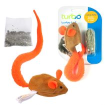 Іграшка Coastal Turbo Tail Mouse Catnip з пресованої котячої м'яти для кішок, помаранчевий хвіст