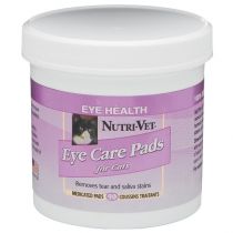 Вологі серветки Nutri-Vet Tear Stain Removal Cat для очей, морди та лап, для котів, 90 шт