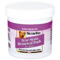 Вологі серветки Nutri-Vet Tear Stain Removal Dog для очей, морди та лап, для собак, 90 шт