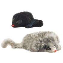 Іграшка миша довгошерста Pet Products з пищалки для кішок, 7,5 см