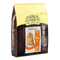 Сухий корм Home Food Супер-преміум для дорослих собак малих порід, з індичкою і лососем, 1.6 кг