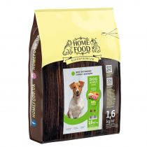 Сухий корм Home Food для активних дорослих собак та юніорів малих порід, ягня з рисом, 1.6 кг