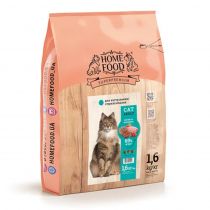 Сухий корм Home Food Супер-преміум для кастрованих і стерилізованих котів, з кроликом і журавлиною, 1.6 кг