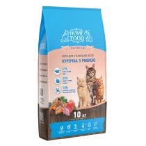 Сухий корм Home Food Premium для стерилізованих котів і кастрованих котів, з куркою і рибою, 10 кг