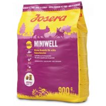 Сухий корм Josera Adult Miniwell для дорослих собак малих порід, з птахом, рисом і кукурудзою, 900 г