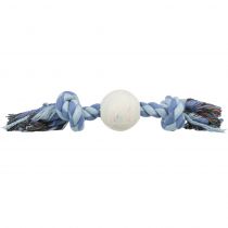 Іграшка мотузка вузлова Trixie з м'ячем для собак, 7 см / 36 см, бавовна
