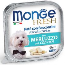 Вологий корм MONGE DOG FRESH з тріскою, 100 г