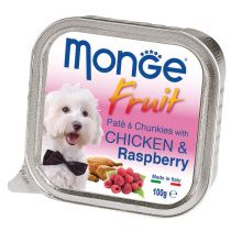 Вологий корм MONGE DOG FRUIT з куркою і малиною, 100 г