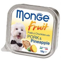 Вологий корм MONGE DOG FRUIT зі свининою і ананасом, 100 г