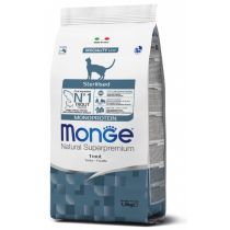 Сухий корм Monge Cat Monoprotein Sterilised для стерилізованих котів, з фореллю, 400 г