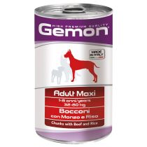 Вологий корм GEMON DOG WET Maxi Adult шматочки з яловичиною і рисом 1, 25 кг