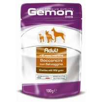 Вологий корм GEMON DOG WET Adult шматочки з м'ясом диких тварин 0, 1 кг