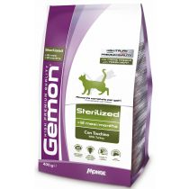 Сухий корм GEMON CAT Sterilized для котів, з індичкою, 0,4 кг