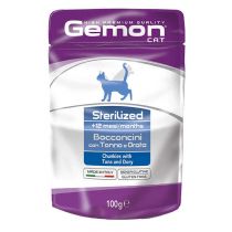 Вологий корм GEMON CAT WET Sterilized шматочки з тунцем і рибкою дорі 0,1 кг