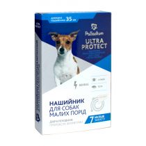 Нашийник Palladium Ultra Protect від бліх і кліщів для собак дрібних порід, білий, 35 см