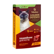 Нашийник Golden Defence від бліх і кліщів для кішок, червоний, 35 см