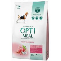 Сухий корм Optimeal для дорослих собак середніх порід, з індичкою, 4 кг