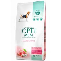 Сухий корм Optimeal для дорослих собак середніх порід, з індичкою, 12 кг