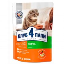 Сухий корм Клуб 4 Лапи Adult Cat Premium для дорослих кішок, з куркою, 300 г