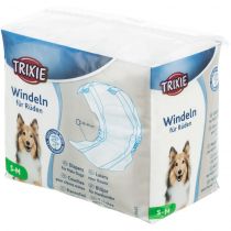 Гігієнічна пов'язка Trixie для собак, розмір S-M, біла, 30-46 см, упаковка 12 шт