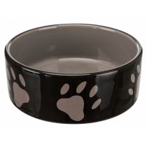 Миска Trixie "Сліди лап" для собак, кераміка, коричнево-кремова, 0.8 л / 16 см