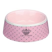 Миска Trixie Cat Princess для кішок, кераміка, рожева, 0,18 л / 12 см