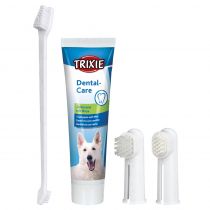 Набір по догляду за зубами Trixie для собак (зубна щітка-насадка, насадка, зубна щітка)