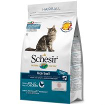 Сухий корм Schesir Cat Hairball для виведення шерсті, монопротеїновий, для довгошерстих котів, 400 г
