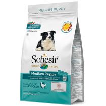 Сухий корм Schesir Dog Medium Puppy Chicken з куркою, монопротеїновий, для цуценят середніх порід, 12 кг