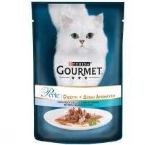 Вологий корм Purina Gourmet Perle Duo для котів, з океанічної рибою і тунцем, 85 г