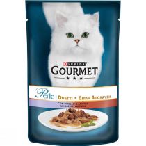 Вологий корм Purina Gourmet Perle Duo для котів, з телятиною і качкою, 85 г