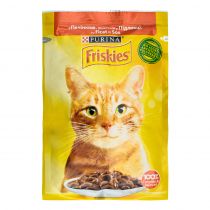 Вологий корм Purina Friskies для котів, з печінкою, 85 г