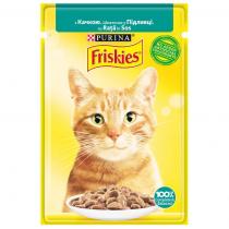 Вологий корм Purina Friskies для котів, з качкою, 85 г