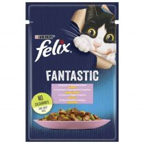 Вологий корм Purina Felix Fantastic для котів, з фореллю і зеленими бобами, 85 г