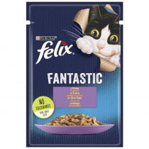 Вологий корм Purina Felix Fantastic для котів, з ягням, 85 г