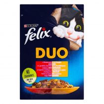 Вологий корм Purina Felix Fantastic Duo для котів, з яловичиною та птицею, 85 г