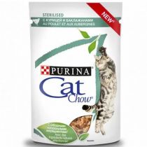 Вологий корм Purina Cat Chow Sterilised для стерилізованих котів, з куркою і баклажанами 85 г