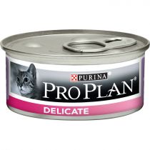 Вологий корм Purina Pro Plan Delicate для котів з чутливим травленням, з індичкою, 85 г