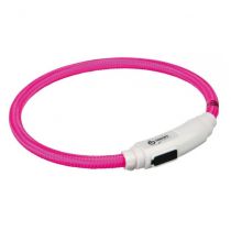 Cветящійся USB нашийник Trixie, для кішок, рожевий, 35 см