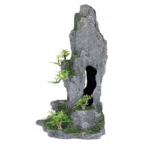Грот для рибок Trixie - Скелі з печерою з рослинами, 23.5х14.5х37 см