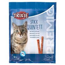 Ласощі Trixie Quadro-Sticks палички з лососем та фореллю, для котів, 5 шт, 25 г