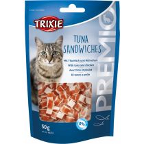 Ласощі Trixie для котів, сендвічі з тунцем і куркою, 50 г