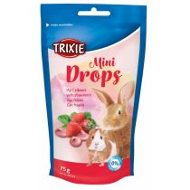 Ласощі Trixie Mini Drops полуниця, для гризунів, 75 г